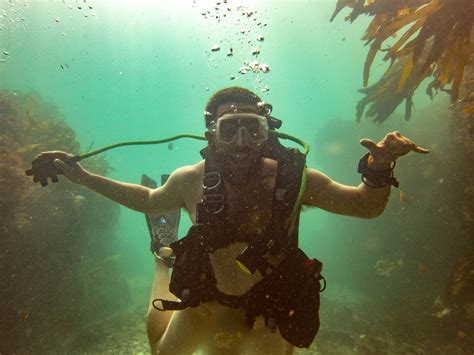 nude scuba diving